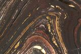 Polished Tiger Iron Stromatolite Slab - Billion Years #222028-1